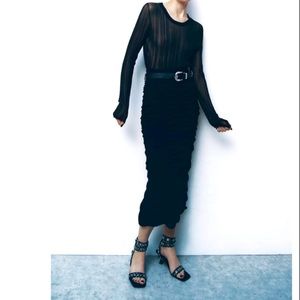 Zara Pencil ruched skirt